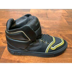 Salvatore Ferragamo Black Leather Puff High Top Rhonda Sneakers $795, Size 9